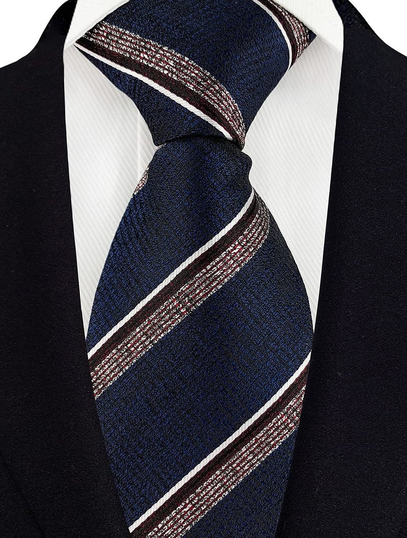 Adulove Men's Necktie Classic Silk Tie Woven Jacquard Neck Ties 6 PCS - Image 5